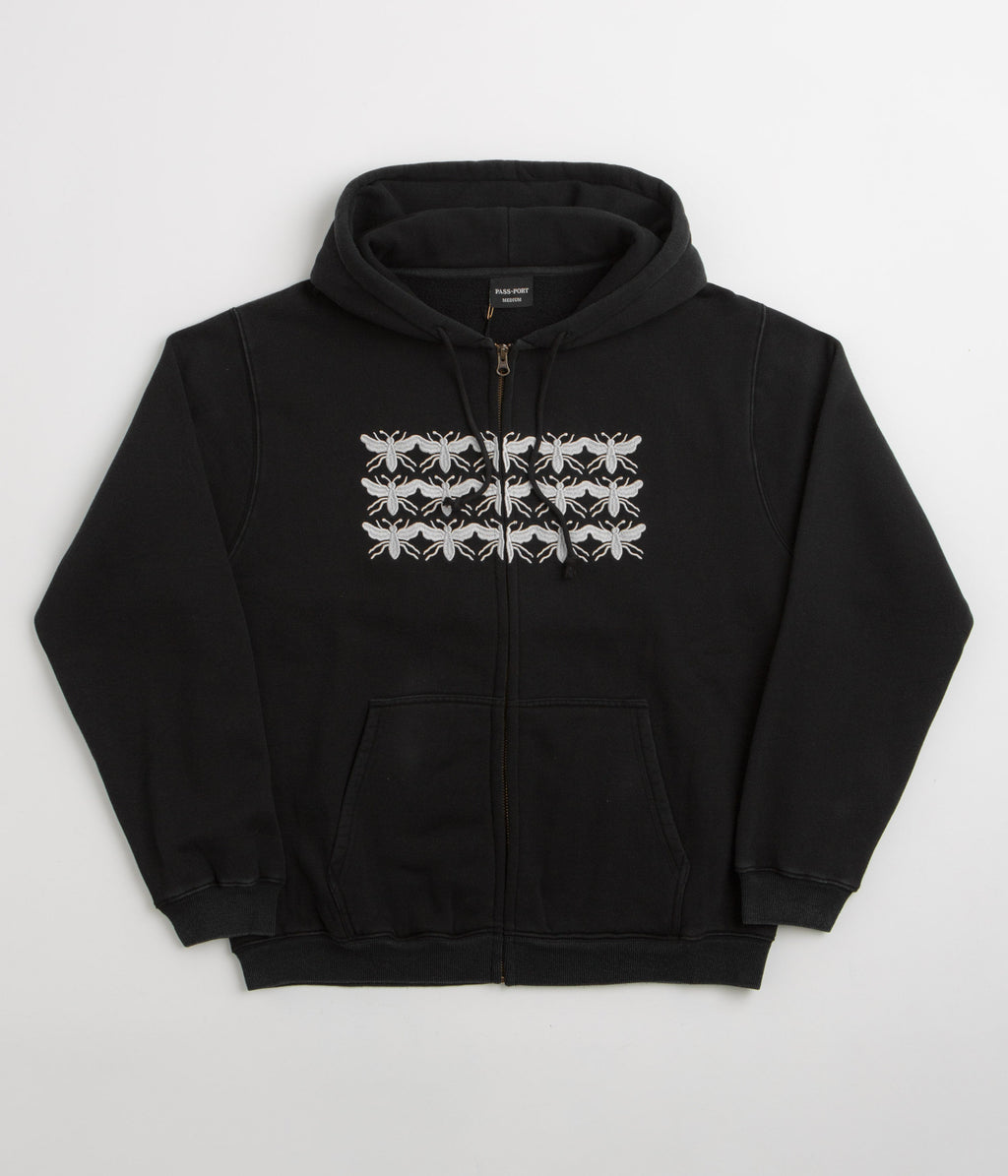 Pass Port Scissorcraft Full Zip Hoodie - Black