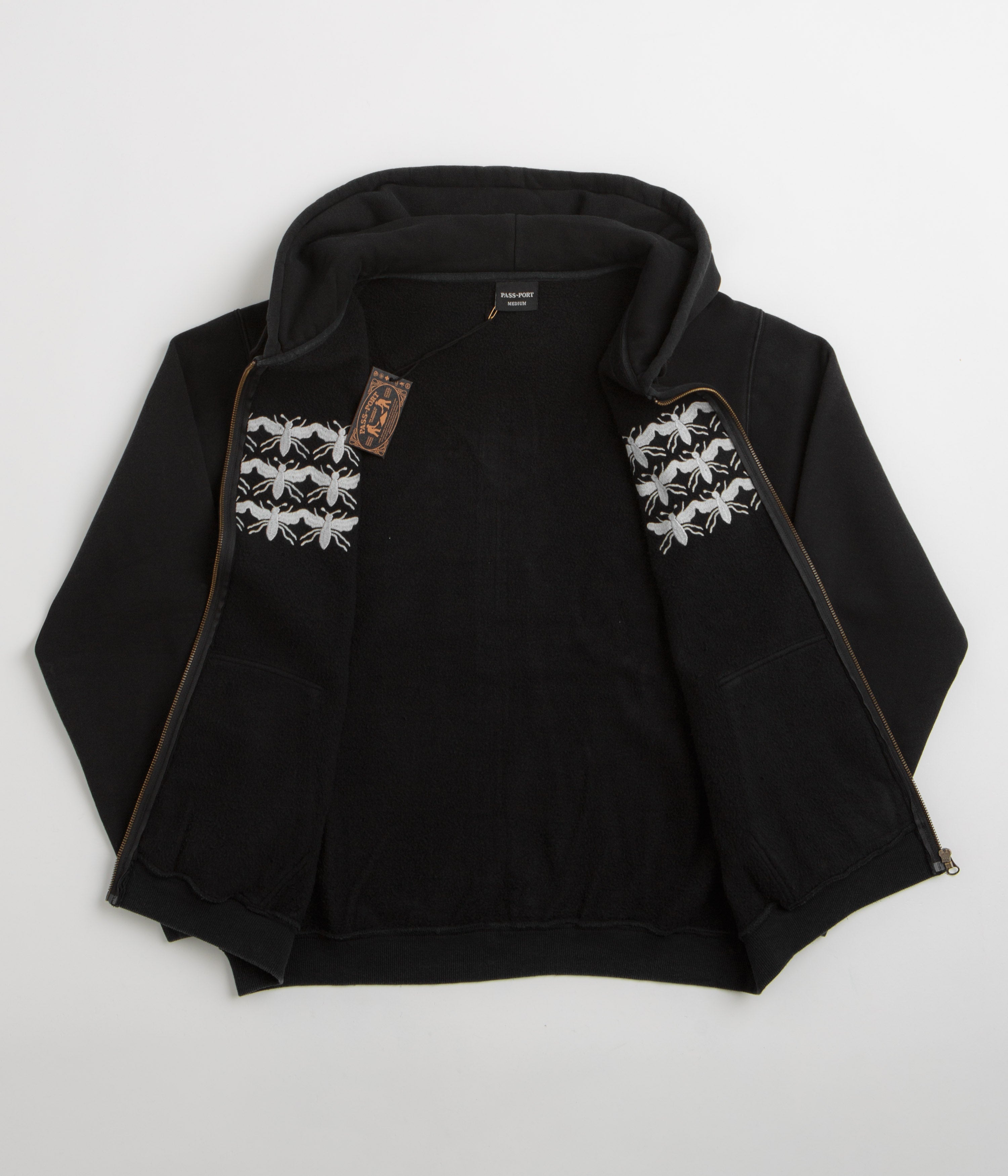Pass Port Scissorcraft Full Zip Hoodie - Black