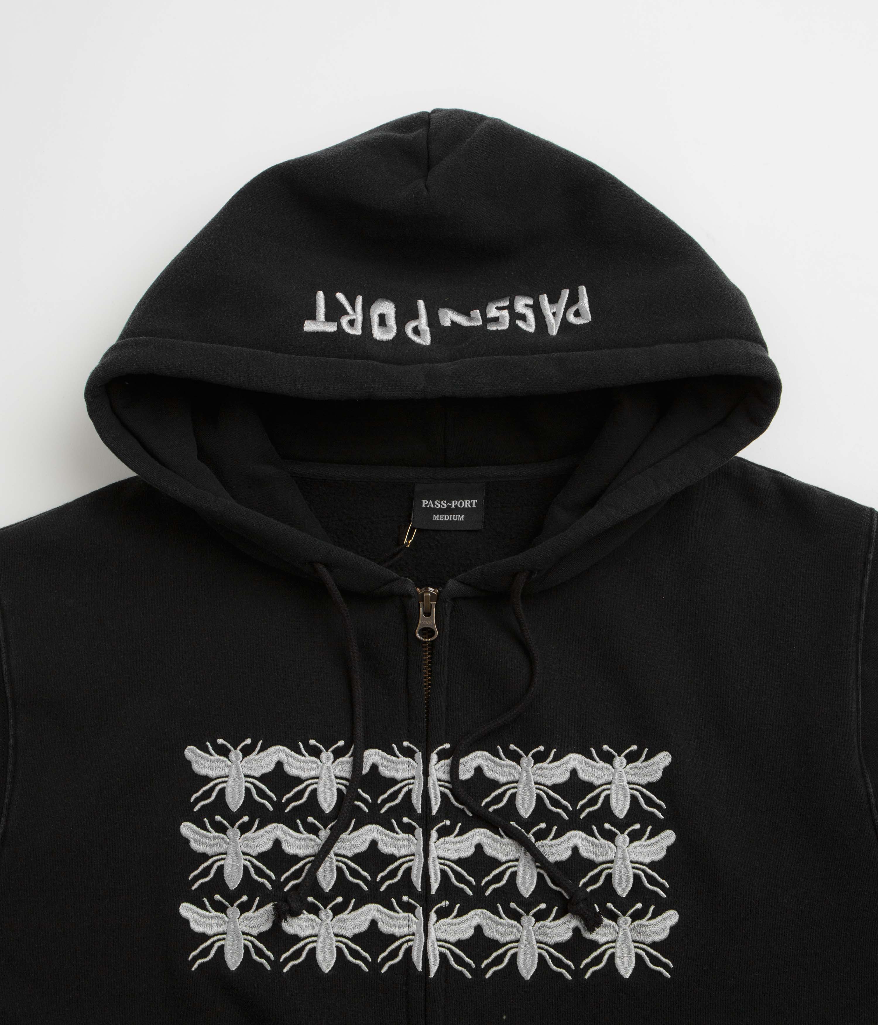 Pass Port Scissorcraft Full Zip Hoodie - Black