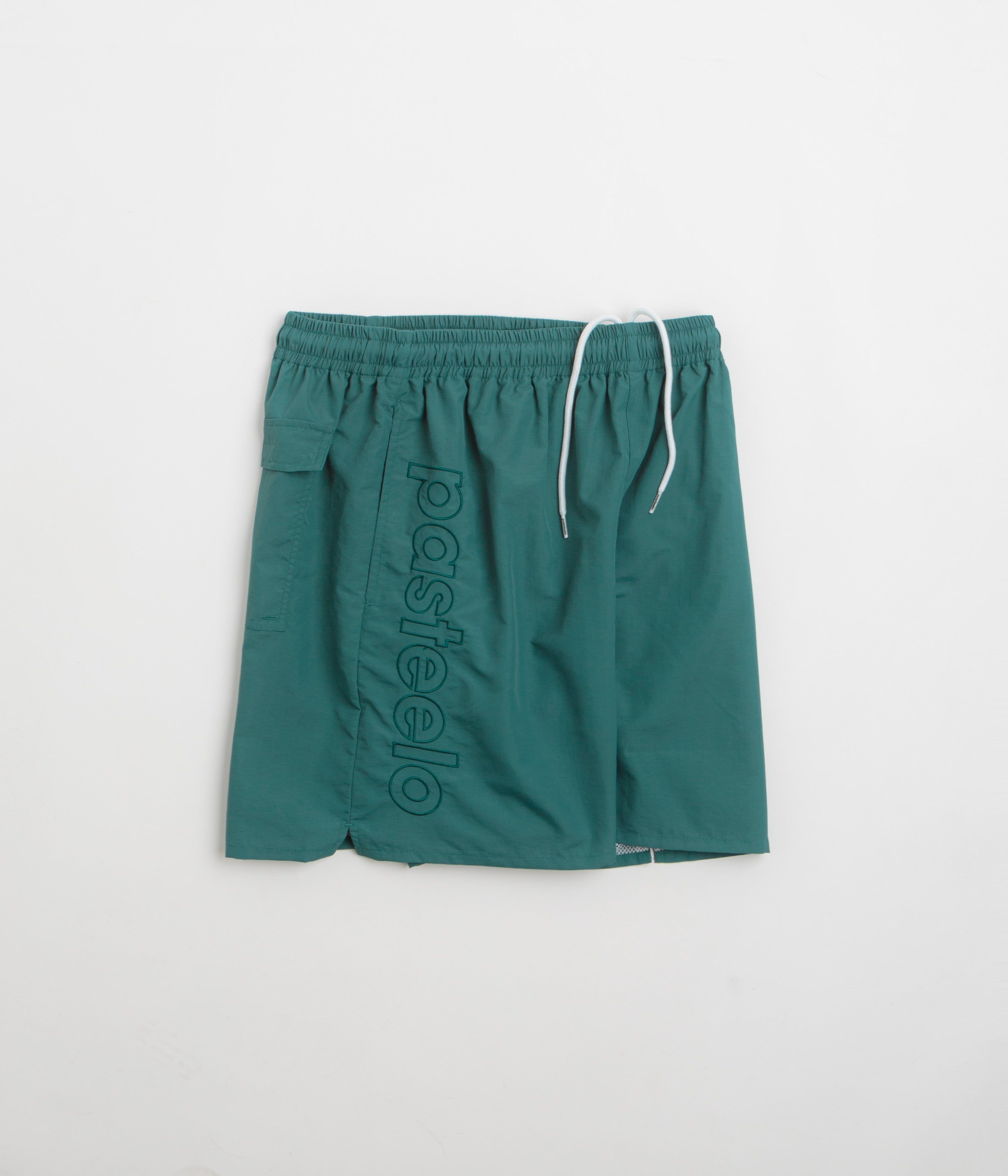 Pasteelo Script Active Shorts - Dark Teal