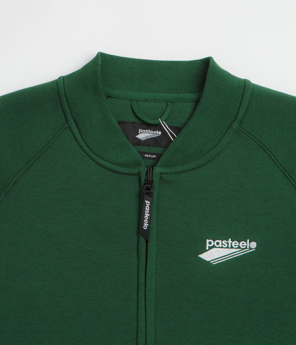 Pasteelo Zip Up Trainer Sweatshirt - Forest