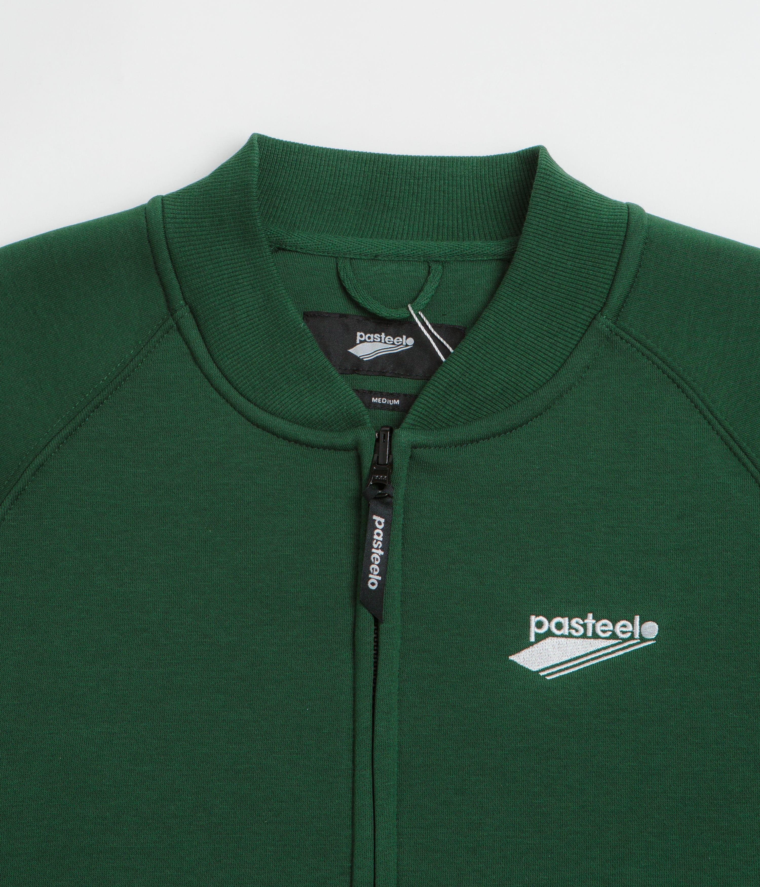 Pasteelo Zip Up Trainer Sweatshirt - Forest