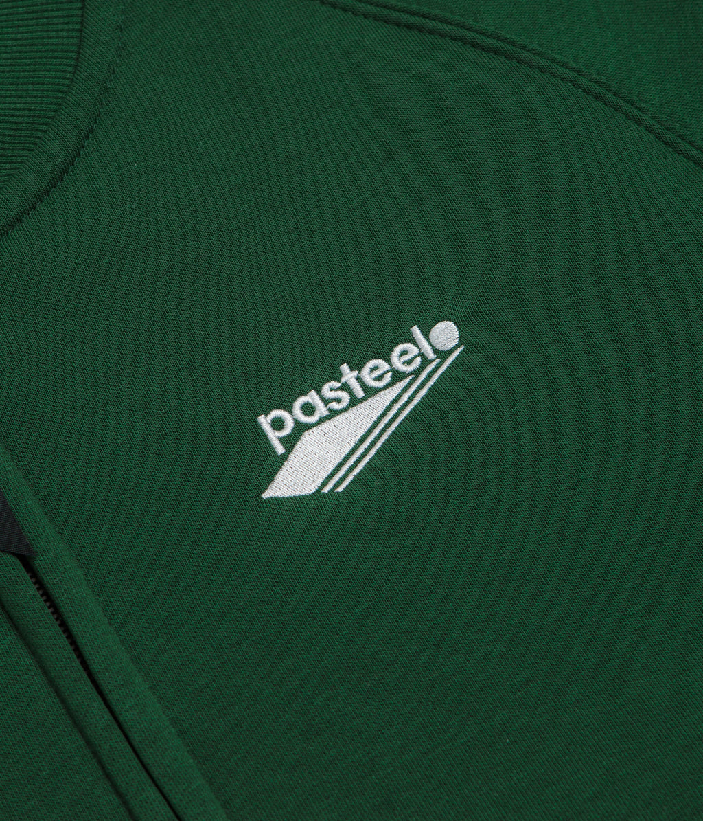 Pasteelo Zip Up Trainer Sweatshirt - Forest