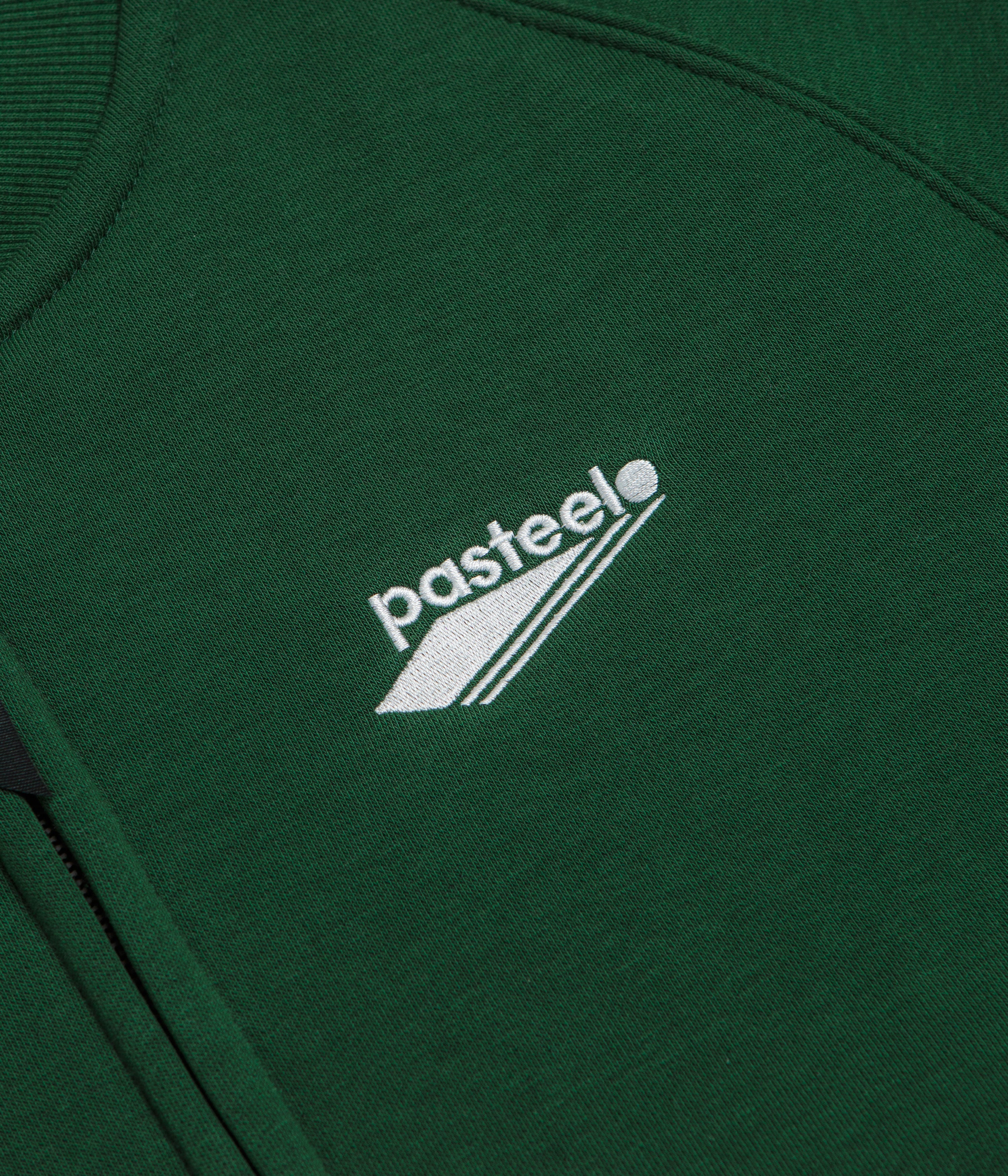 Pasteelo Zip Up Trainer Sweatshirt - Forest