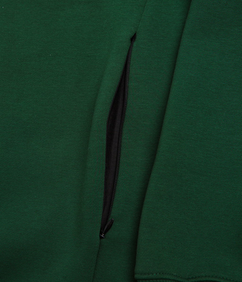 Pasteelo Zip Up Trainer Sweatshirt - Forest