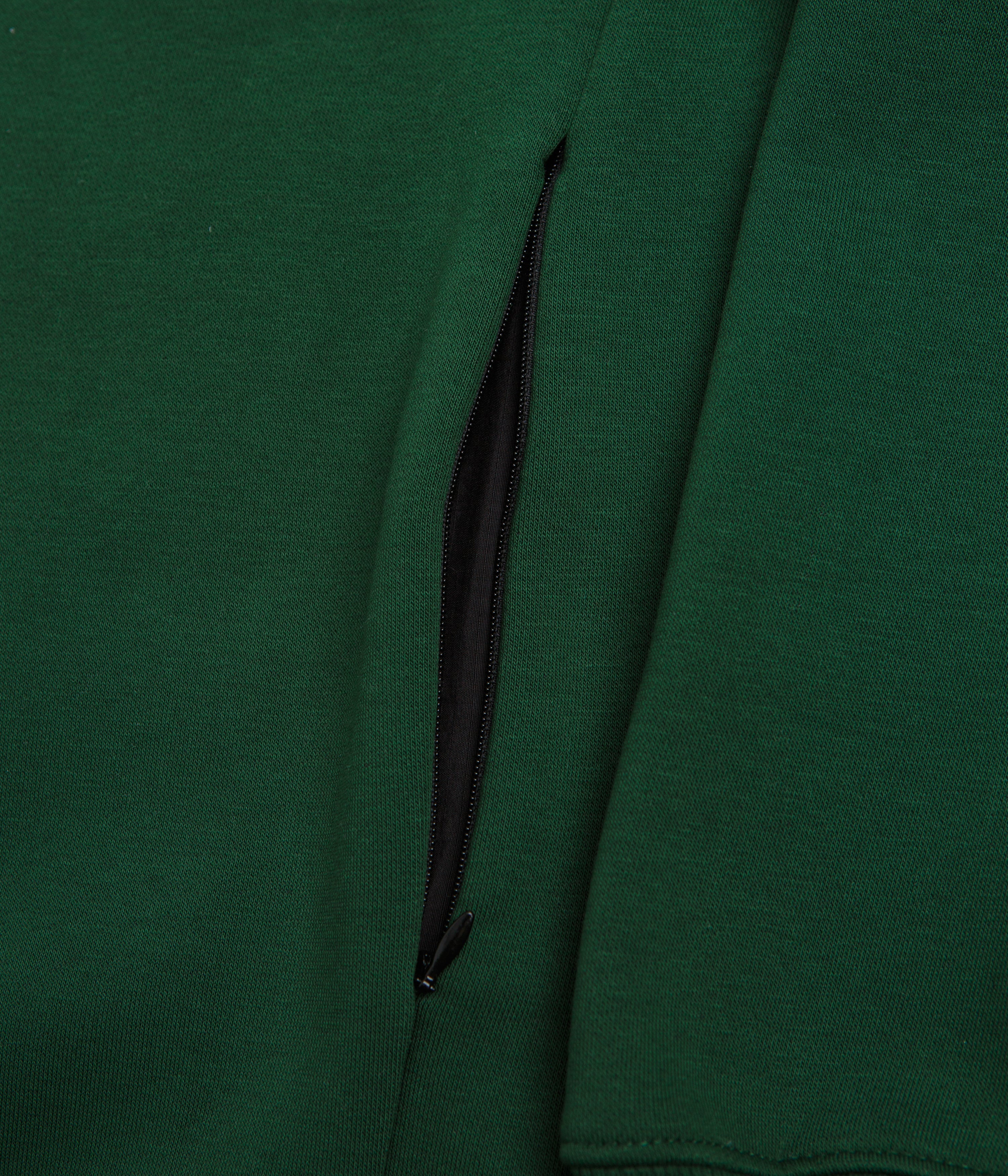 Pasteelo Zip Up Trainer Sweatshirt - Forest