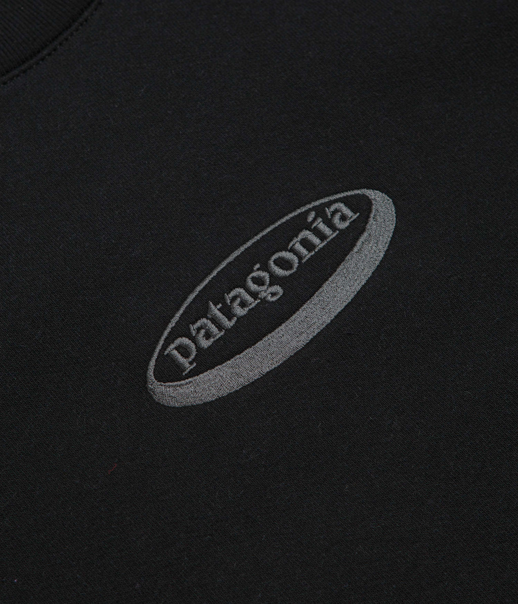 Patagonia 95 Oval Logo Uprisal Crewneck Sweatshirt - Black