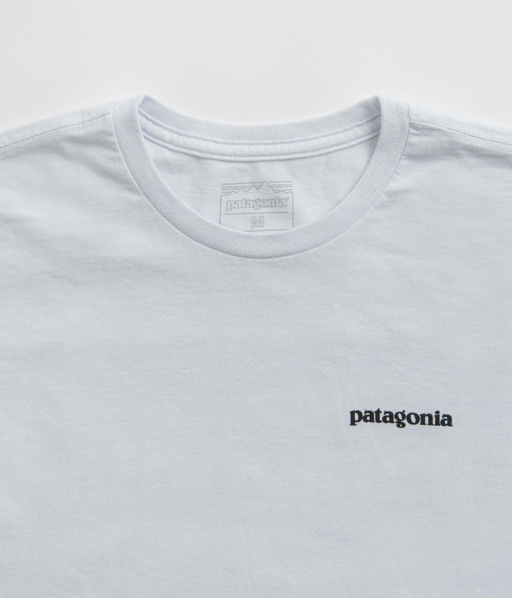 Patagonia P-6 Logo Responsibili-Tee Long Sleeve T-Shirt - White