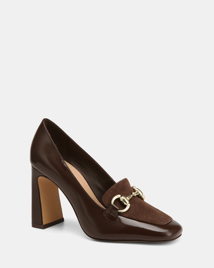 Pence Chocolate Leather Pump