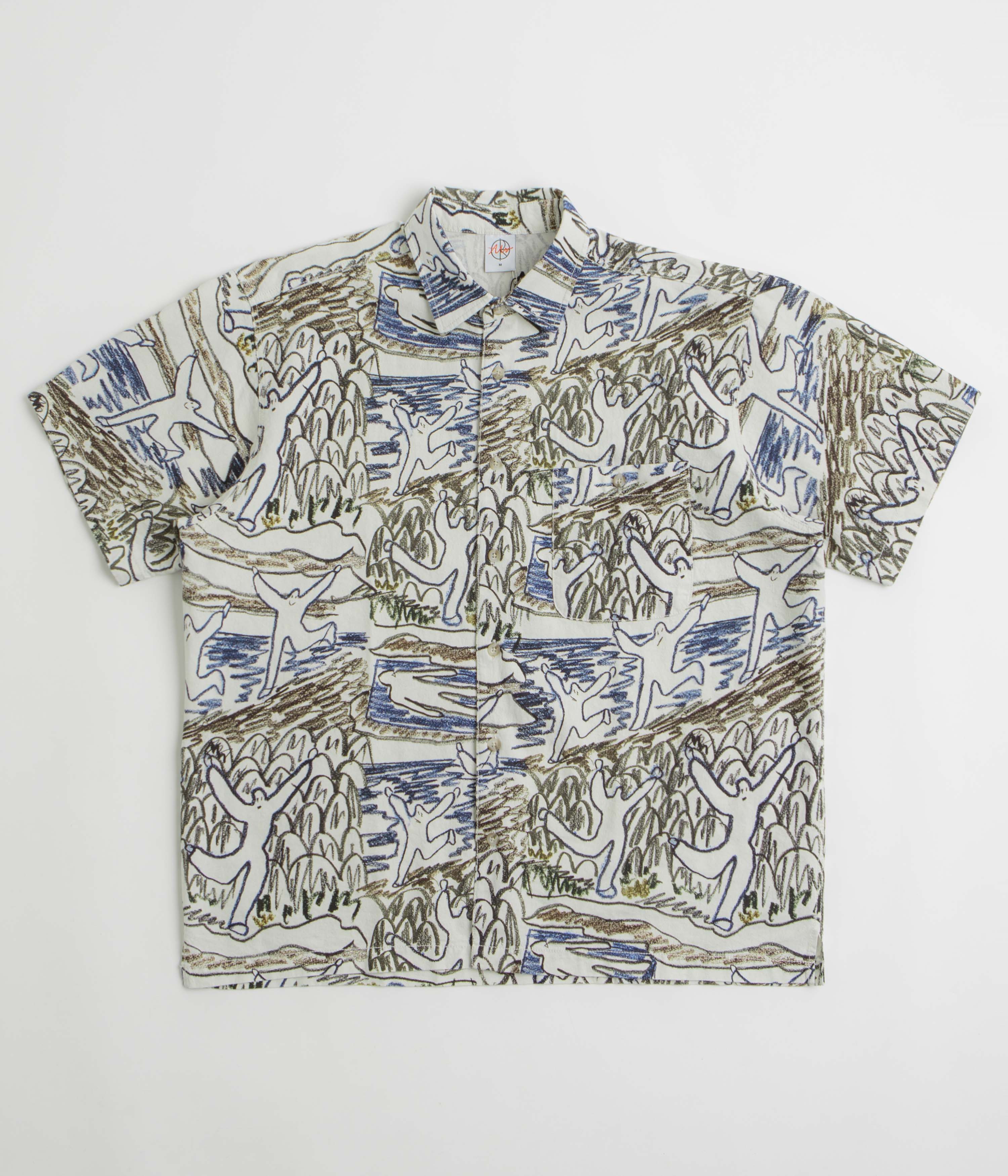 Polar Beach Day Tom Short Sleeve Shirt - Off White