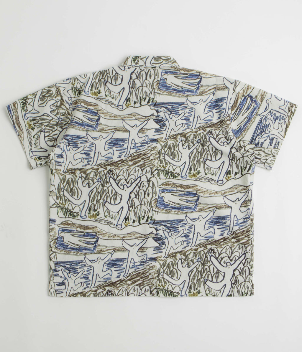 Polar Beach Day Tom Short Sleeve Shirt - Off White
