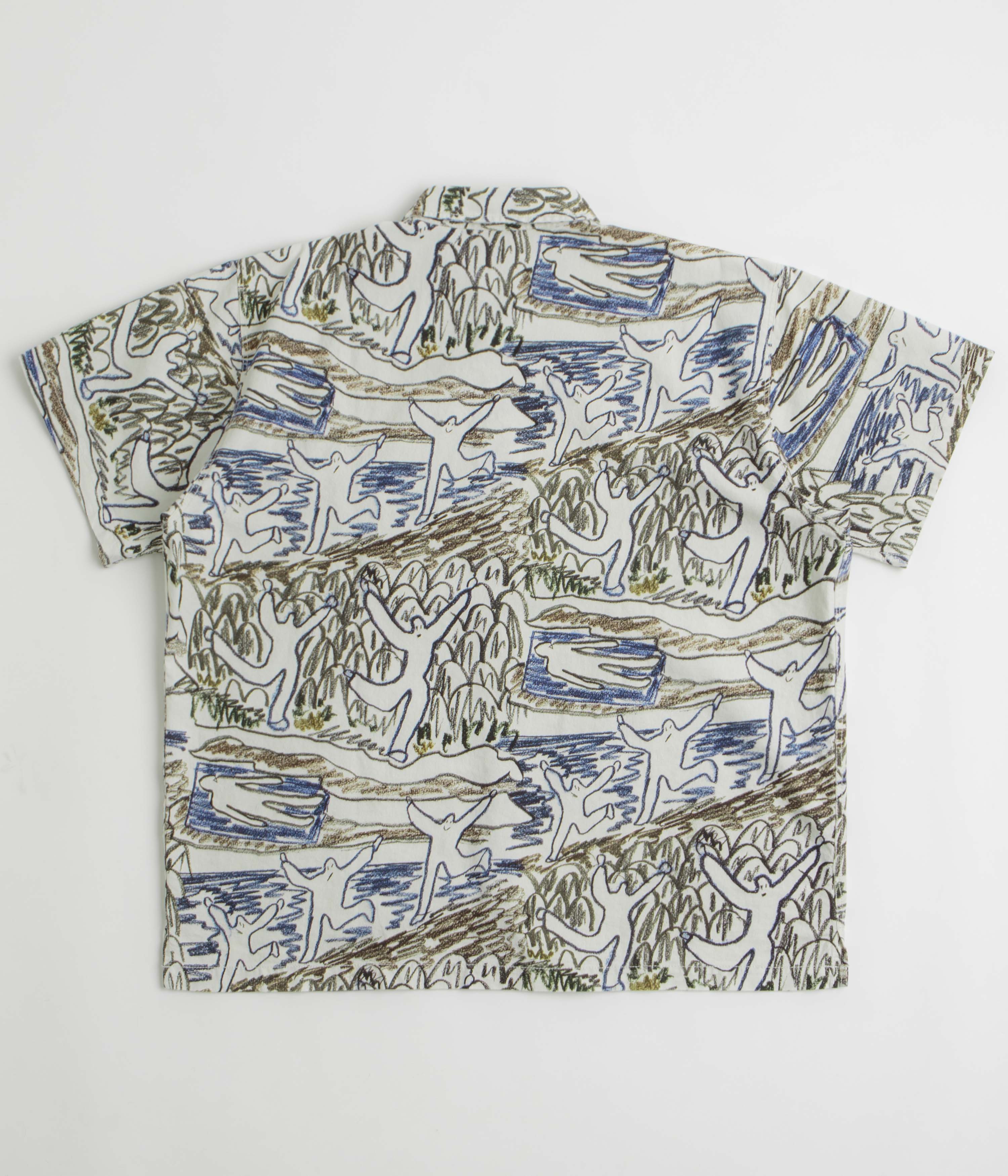Polar Beach Day Tom Short Sleeve Shirt - Off White