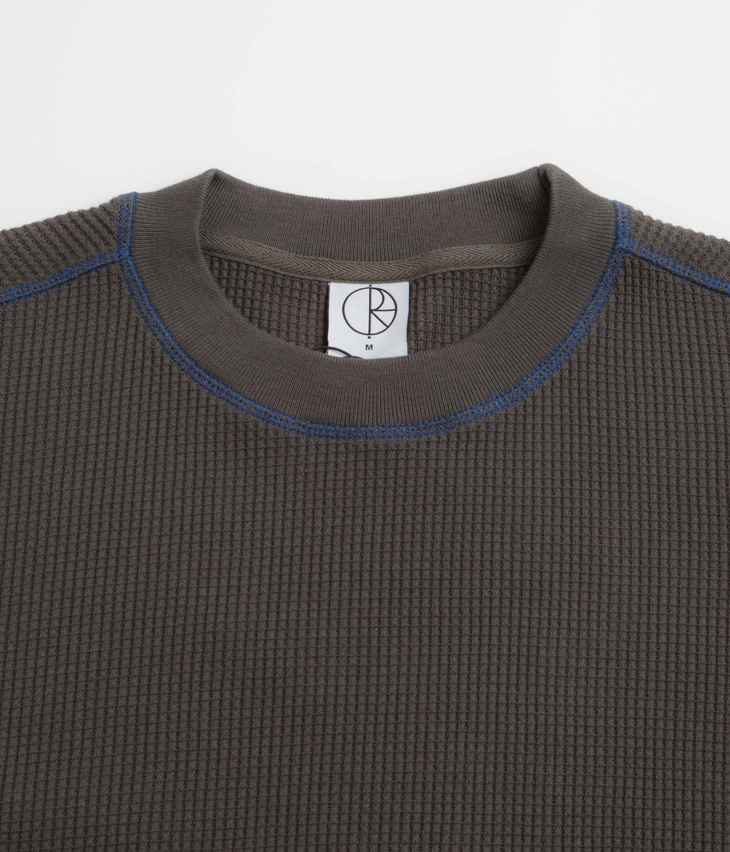 Polar Dylan Long Sleeve T-Shirt - Dirty Black / Blue