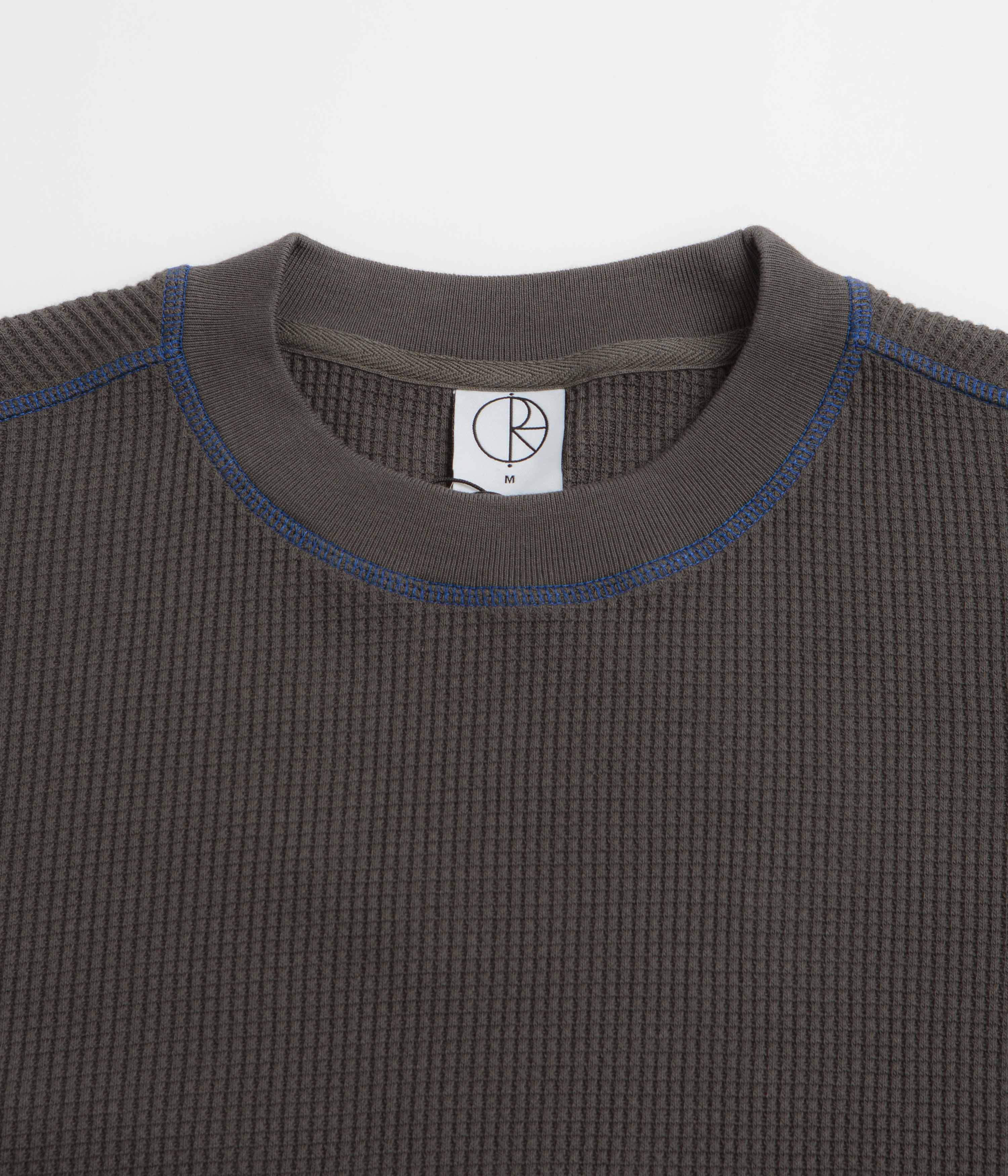 Polar Dylan Long Sleeve T-Shirt - Dirty Black / Blue