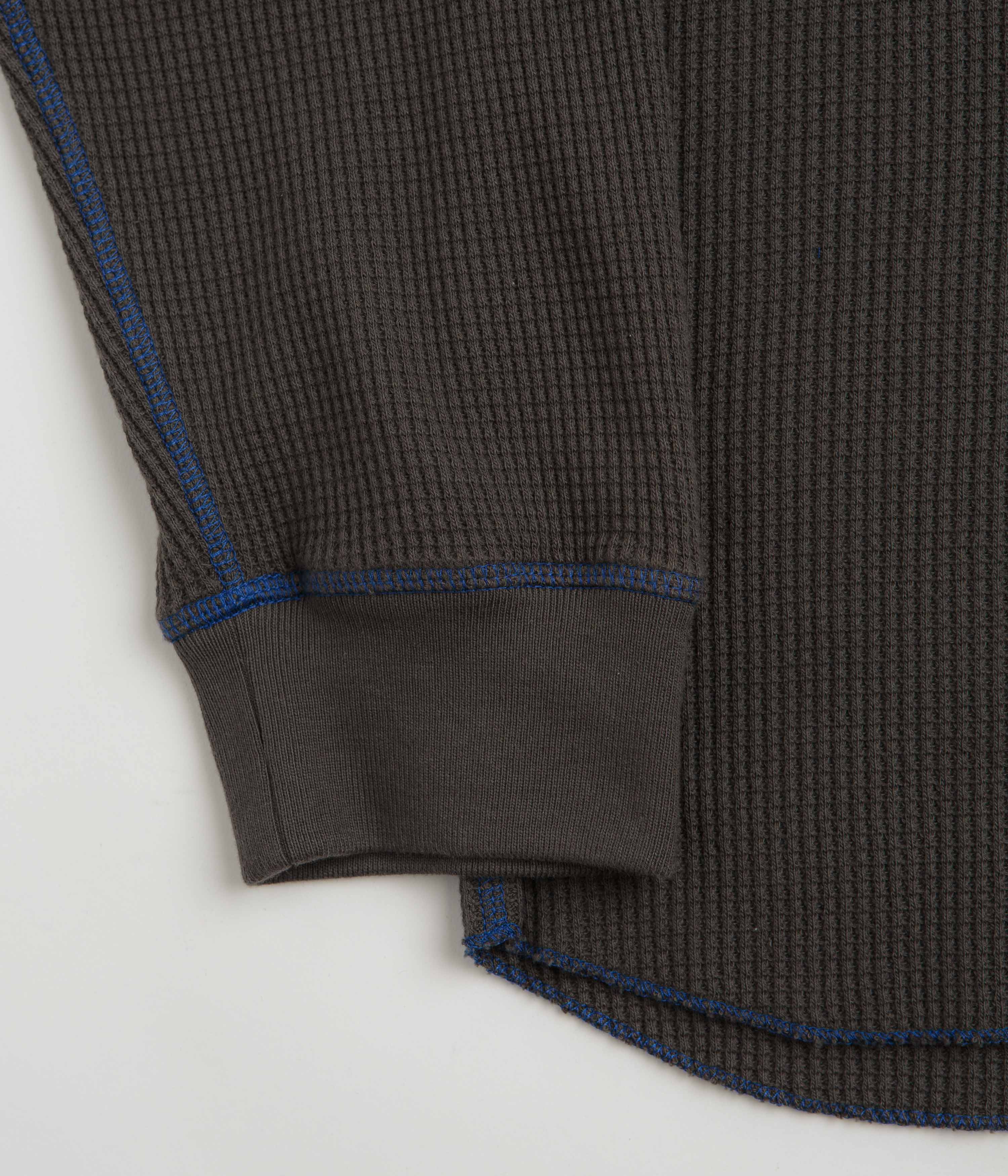 Polar Dylan Long Sleeve T-Shirt - Dirty Black / Blue
