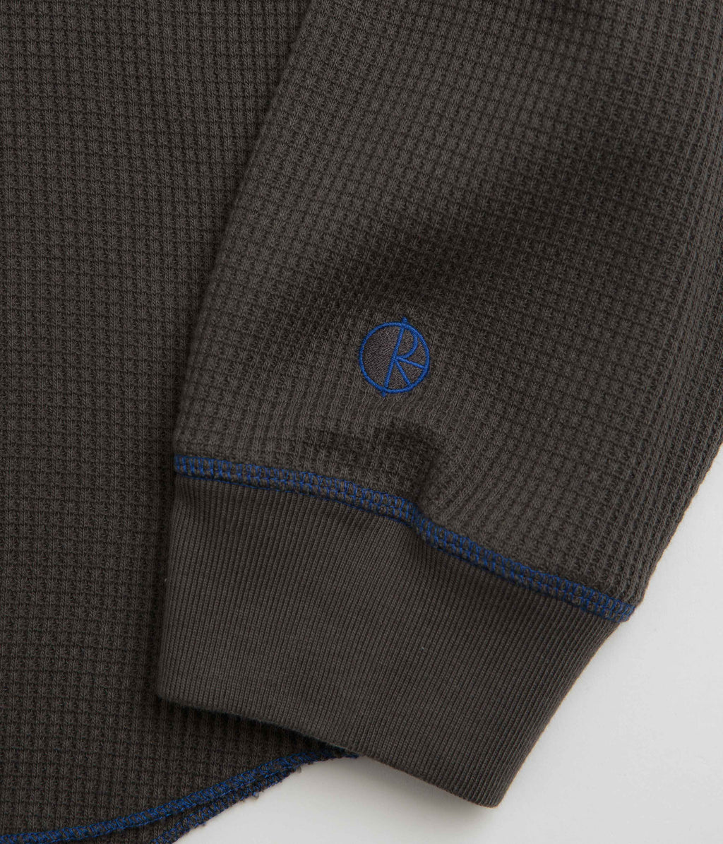 Polar Dylan Long Sleeve T-Shirt - Dirty Black / Blue
