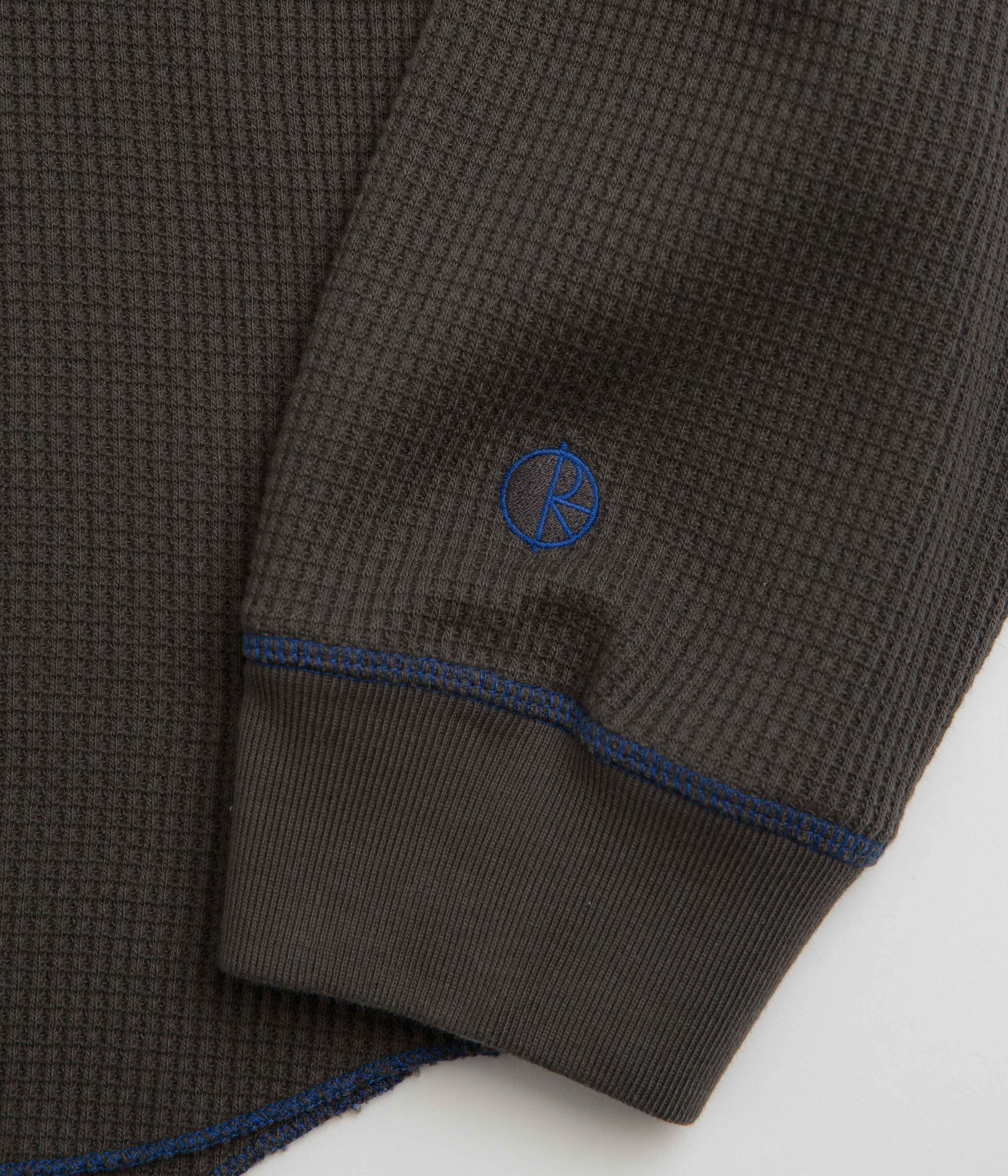 Polar Dylan Long Sleeve T-Shirt - Dirty Black / Blue