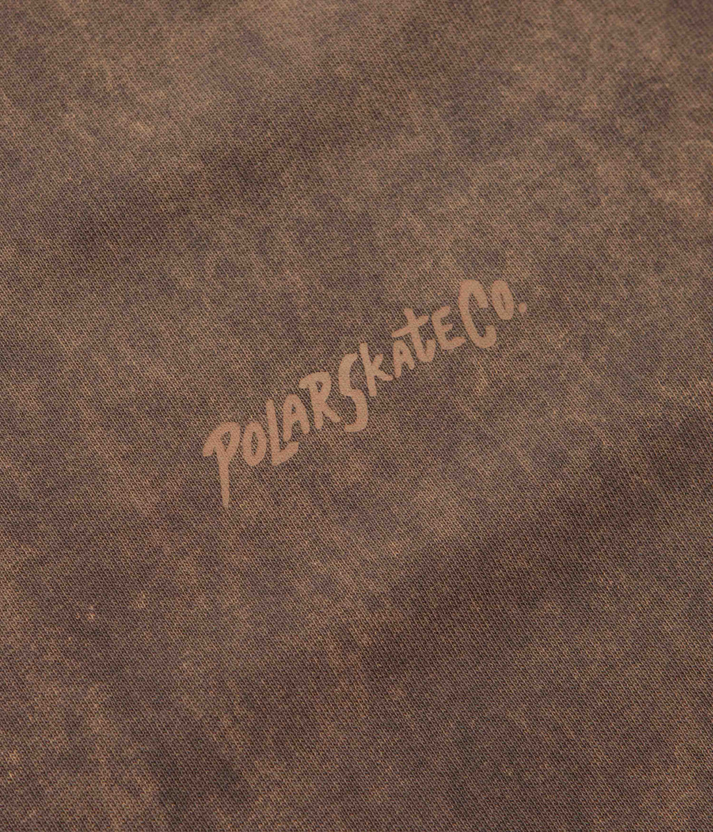 Polar Surf Logo Acid T-Shirt - Brown
