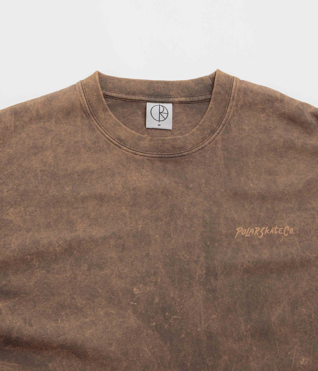 Polar Surf Logo Acid T-Shirt - Brown