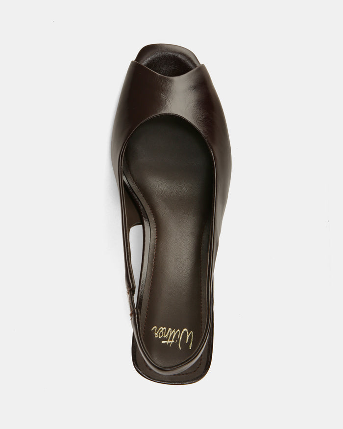 Polly Dark Brown Leather High Heels