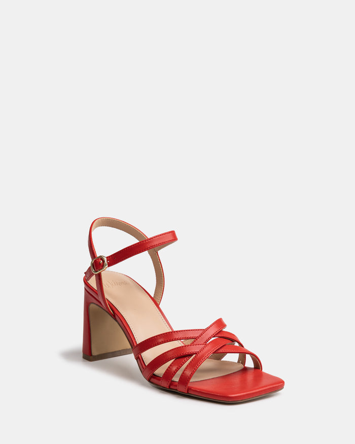 Ponaro Glazed Cherry Leather Slim Heel