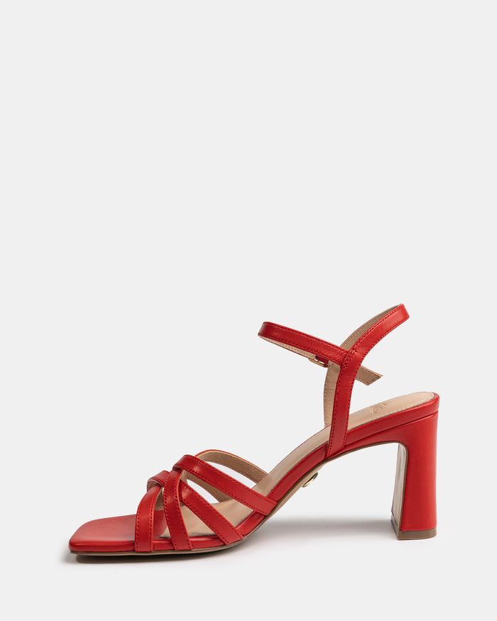 Ponaro Glazed Cherry Leather Slim Heel