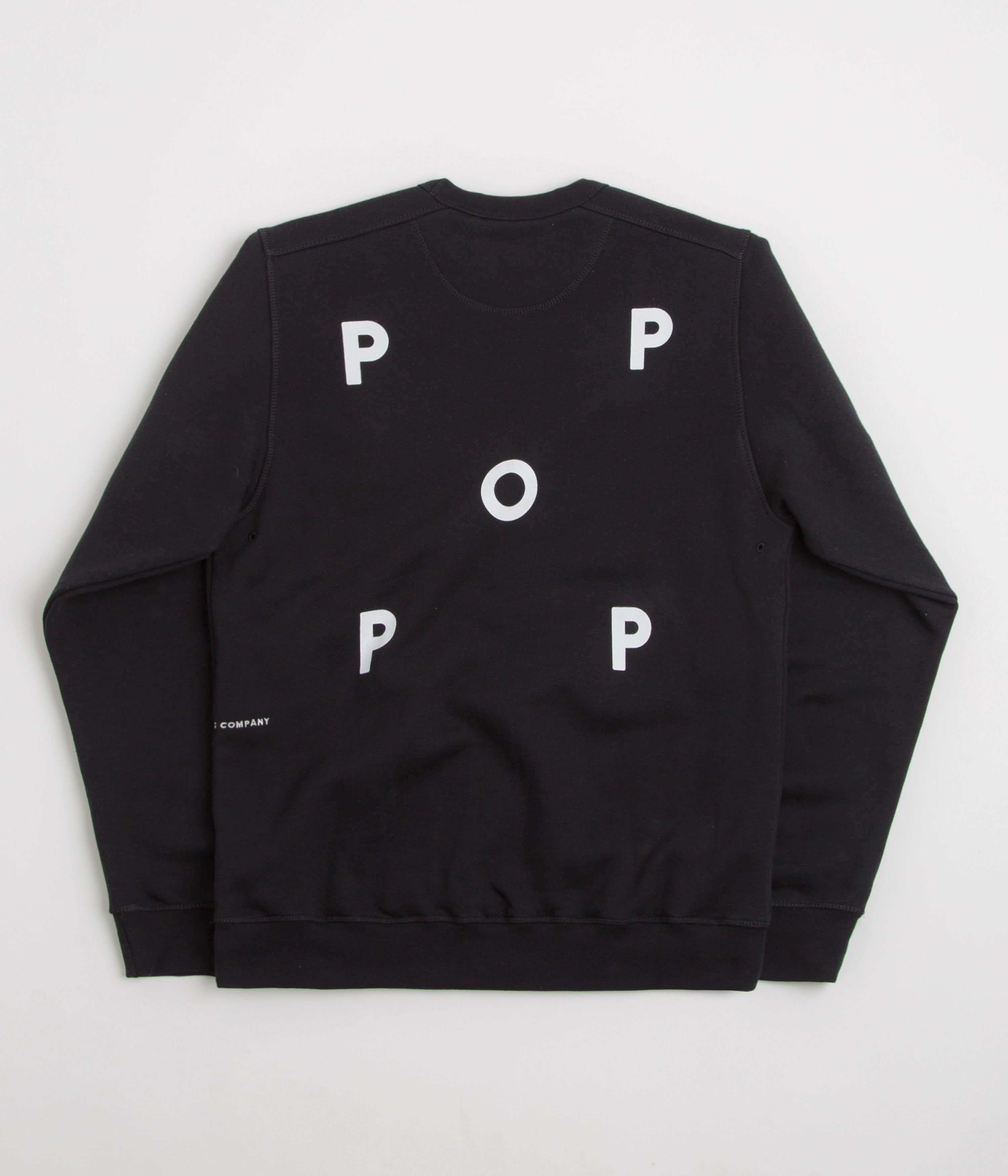 Pop Trading Company Logo Crewneck Sweatshirt - Black / White