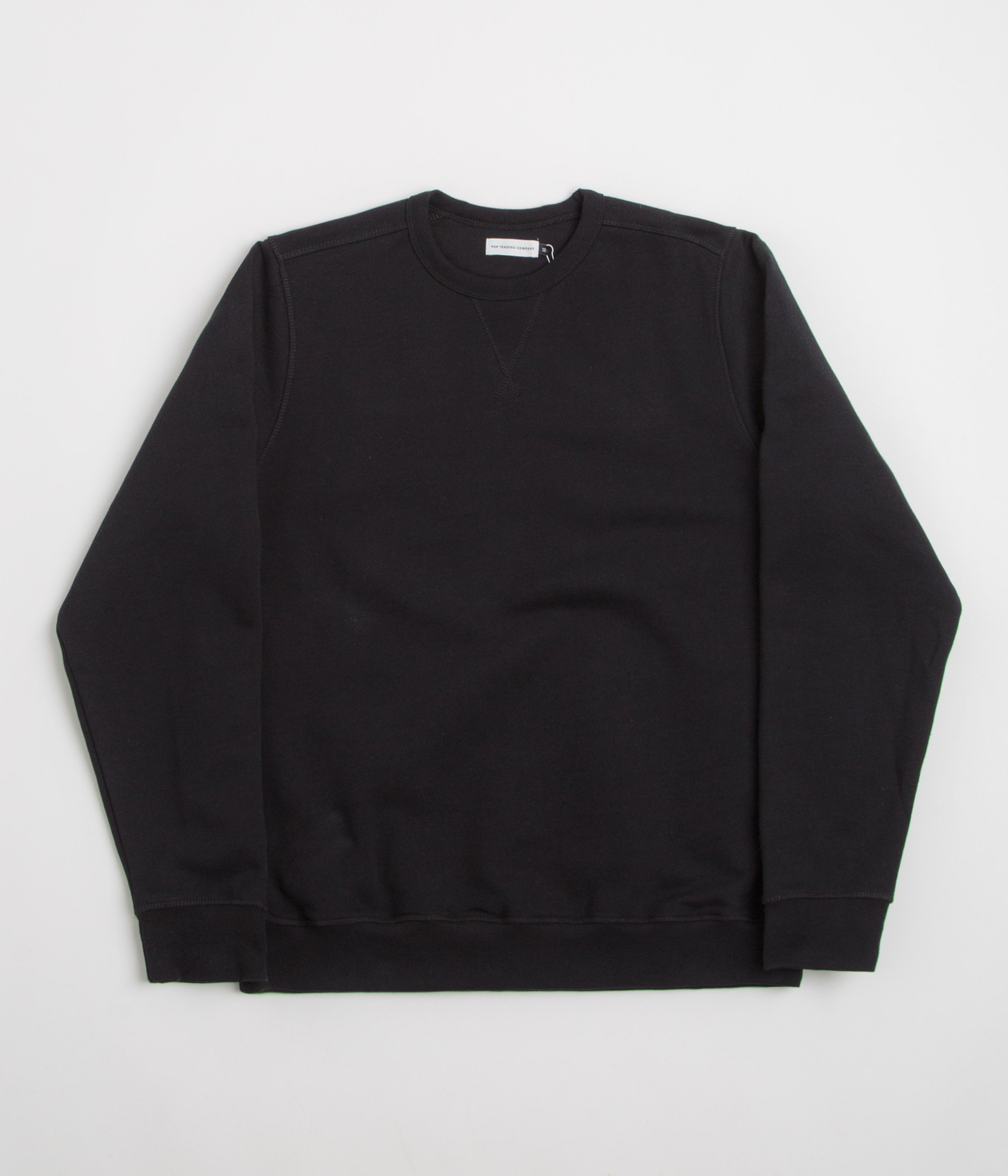 Pop Trading Company Logo Crewneck Sweatshirt - Black / White