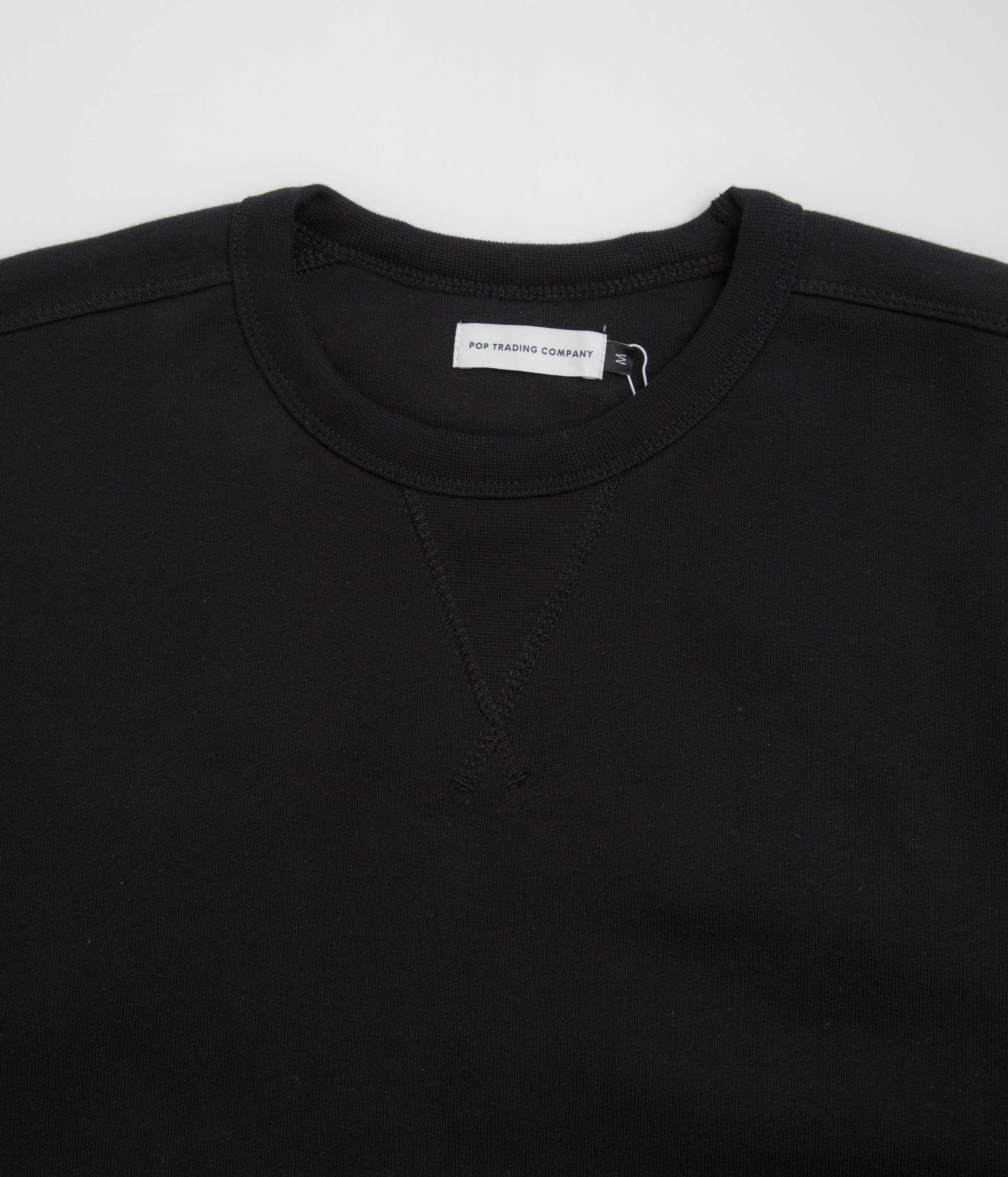 Pop Trading Company Logo Crewneck Sweatshirt - Black / White