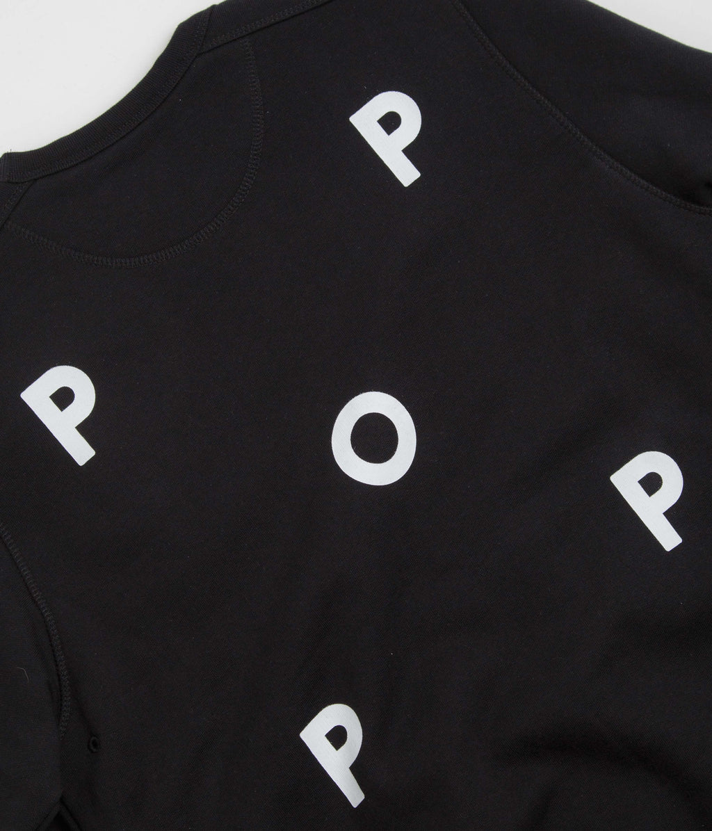 Pop Trading Company Logo Crewneck Sweatshirt - Black / White