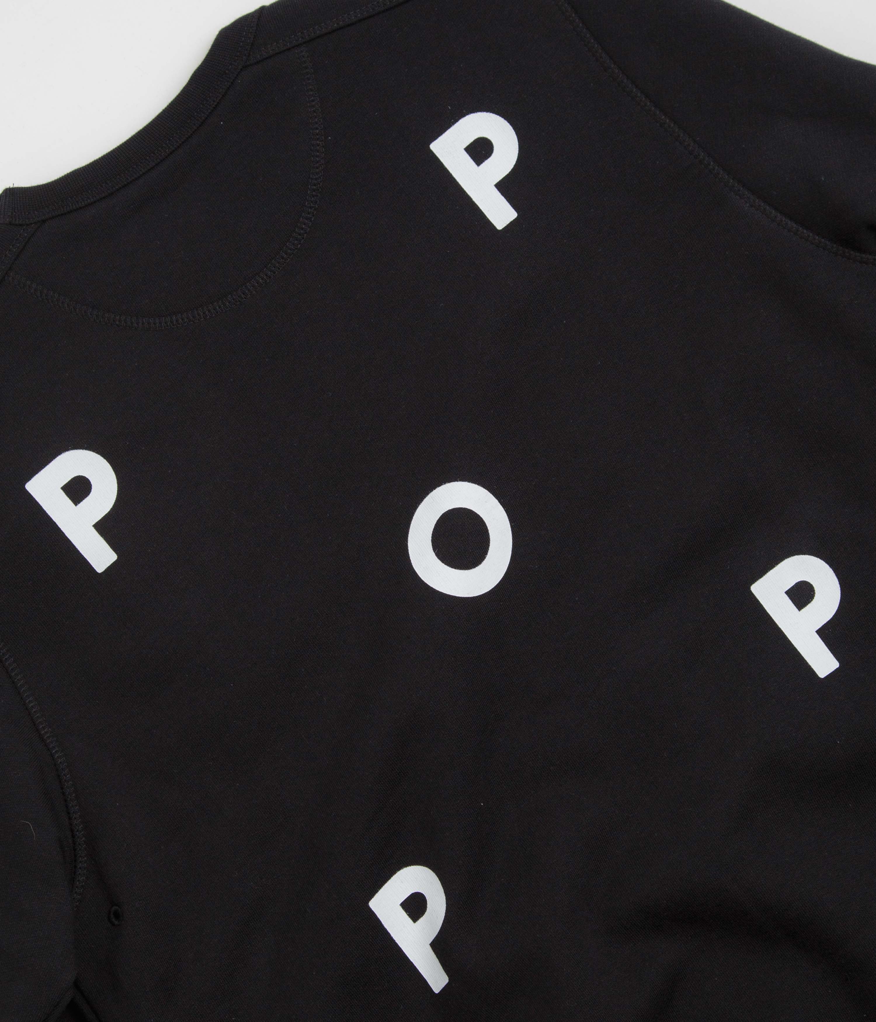 Pop Trading Company Logo Crewneck Sweatshirt - Black / White