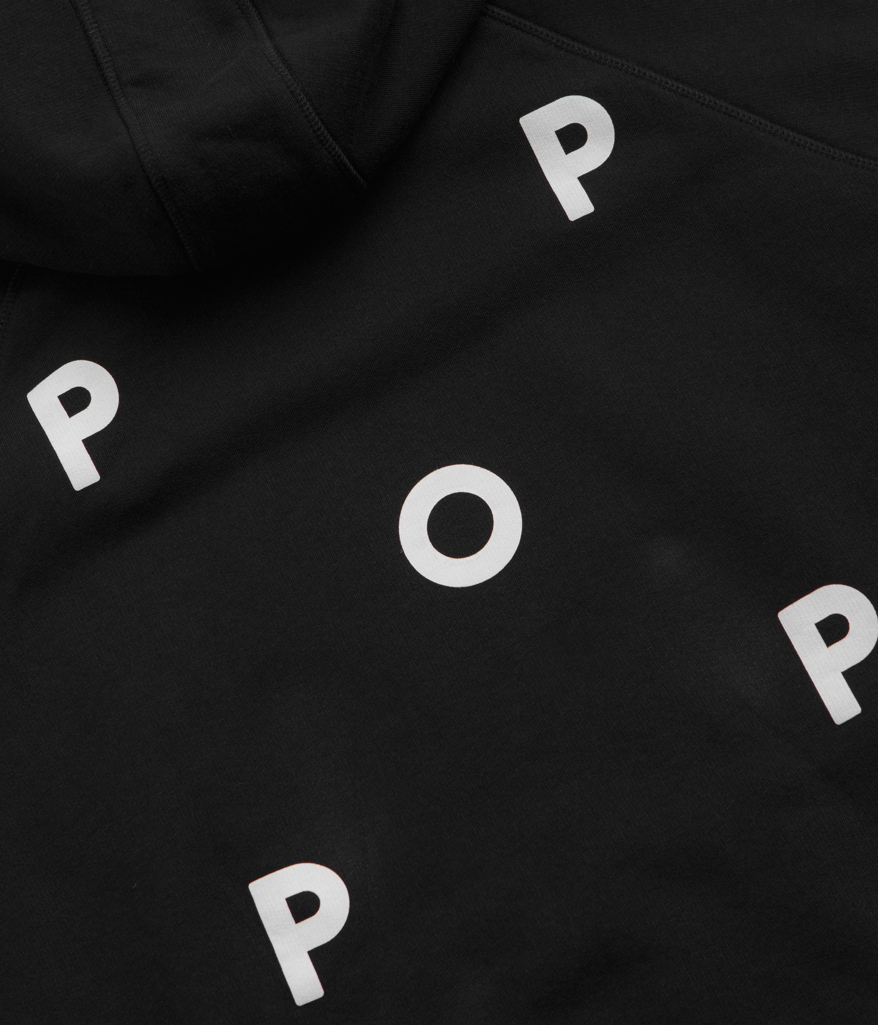 Pop Trading Company Logo Hoodie - Black / White
