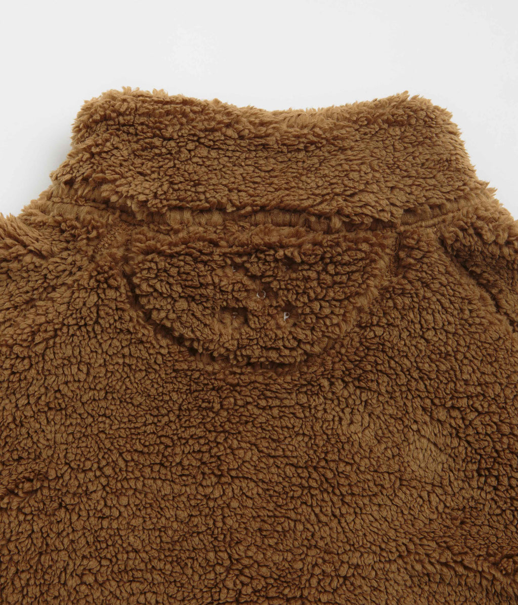 Pop Trading Company Polar 1/2 Zip Fleece Sweatshirt - Bison