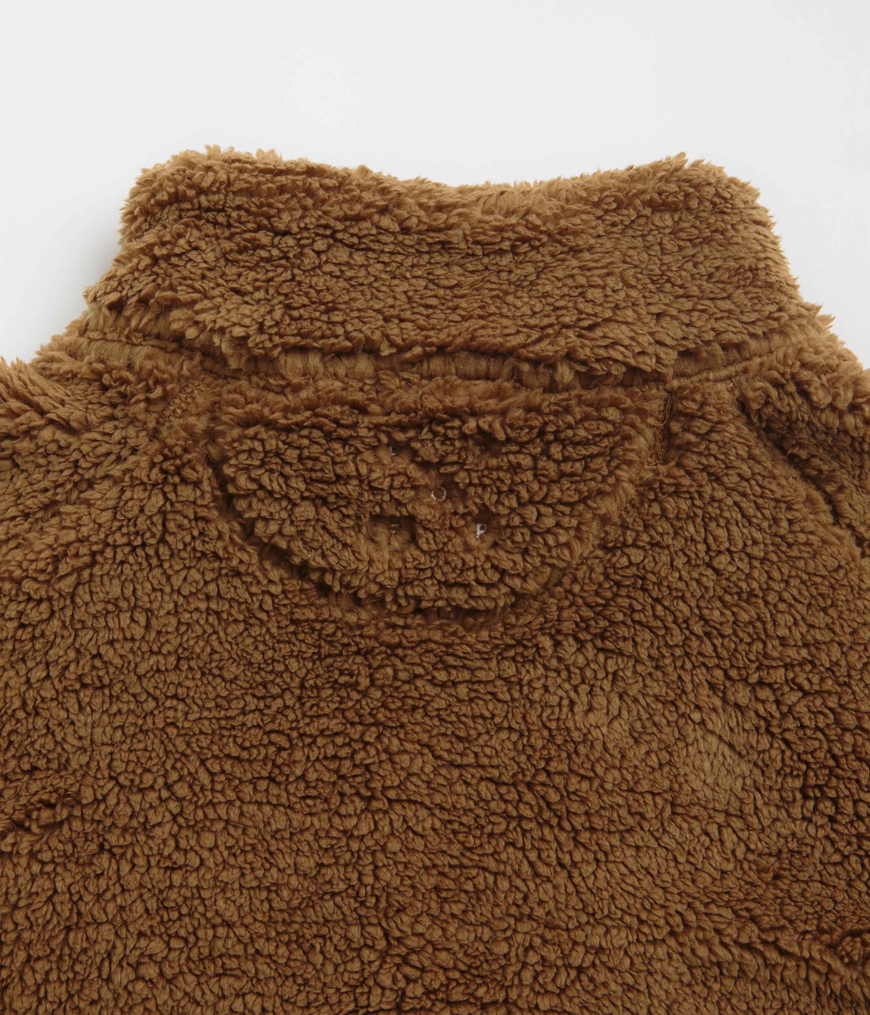 Pop Trading Company Polar 1/2 Zip Fleece Sweatshirt - Bison