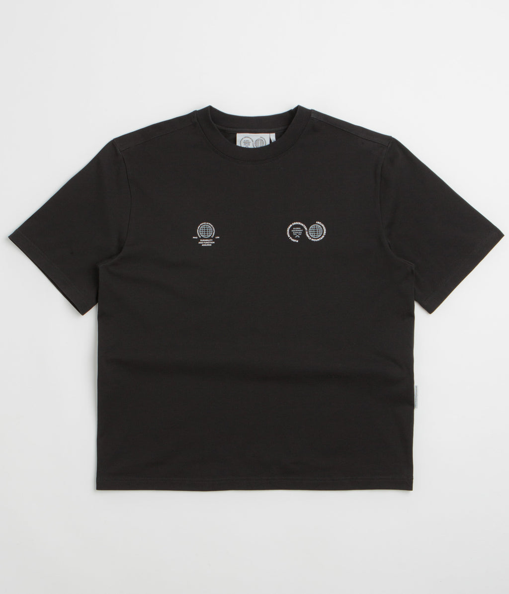 Purple Mountain Observatory Globe T-Shirt - Black / White