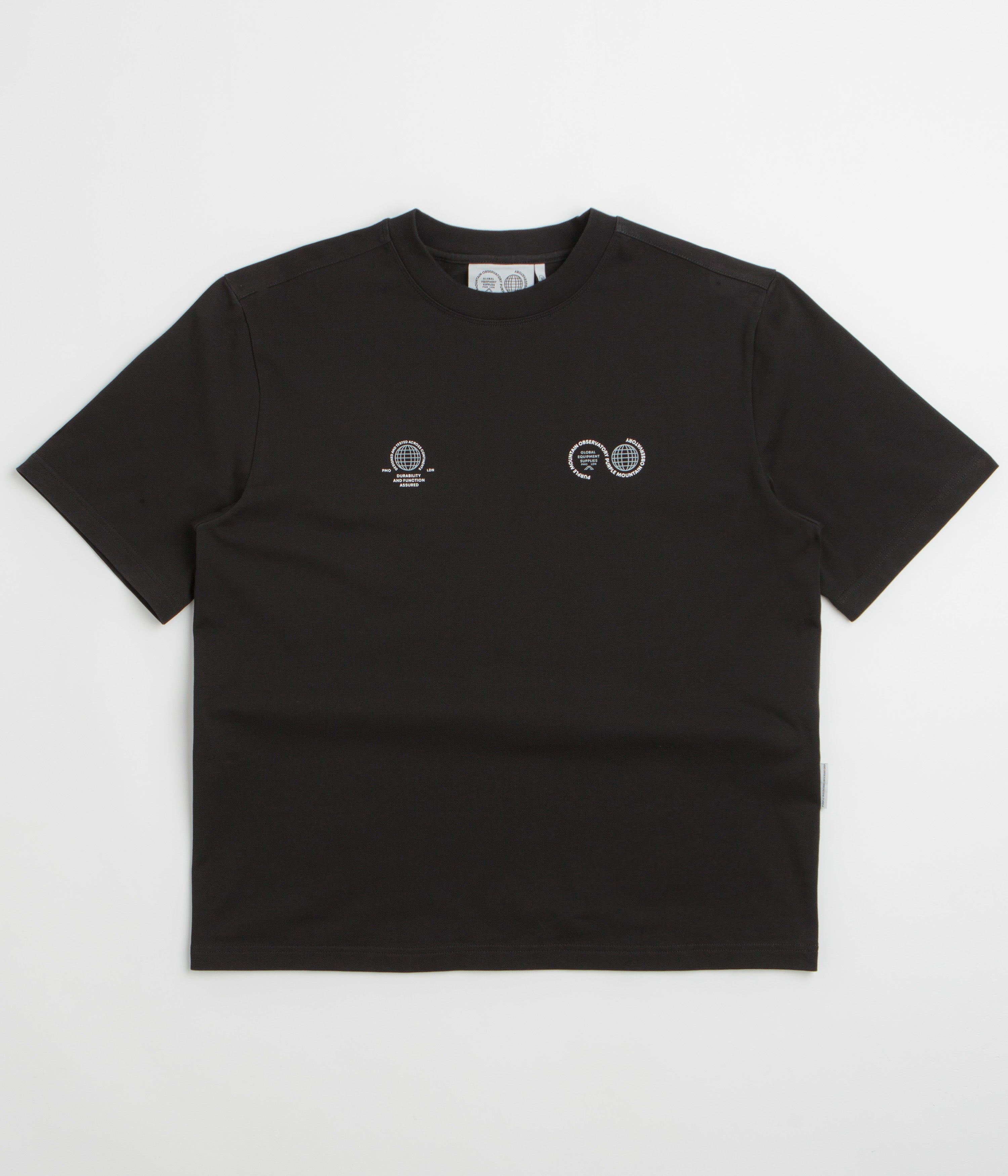 Purple Mountain Observatory Globe T-Shirt - Black / White