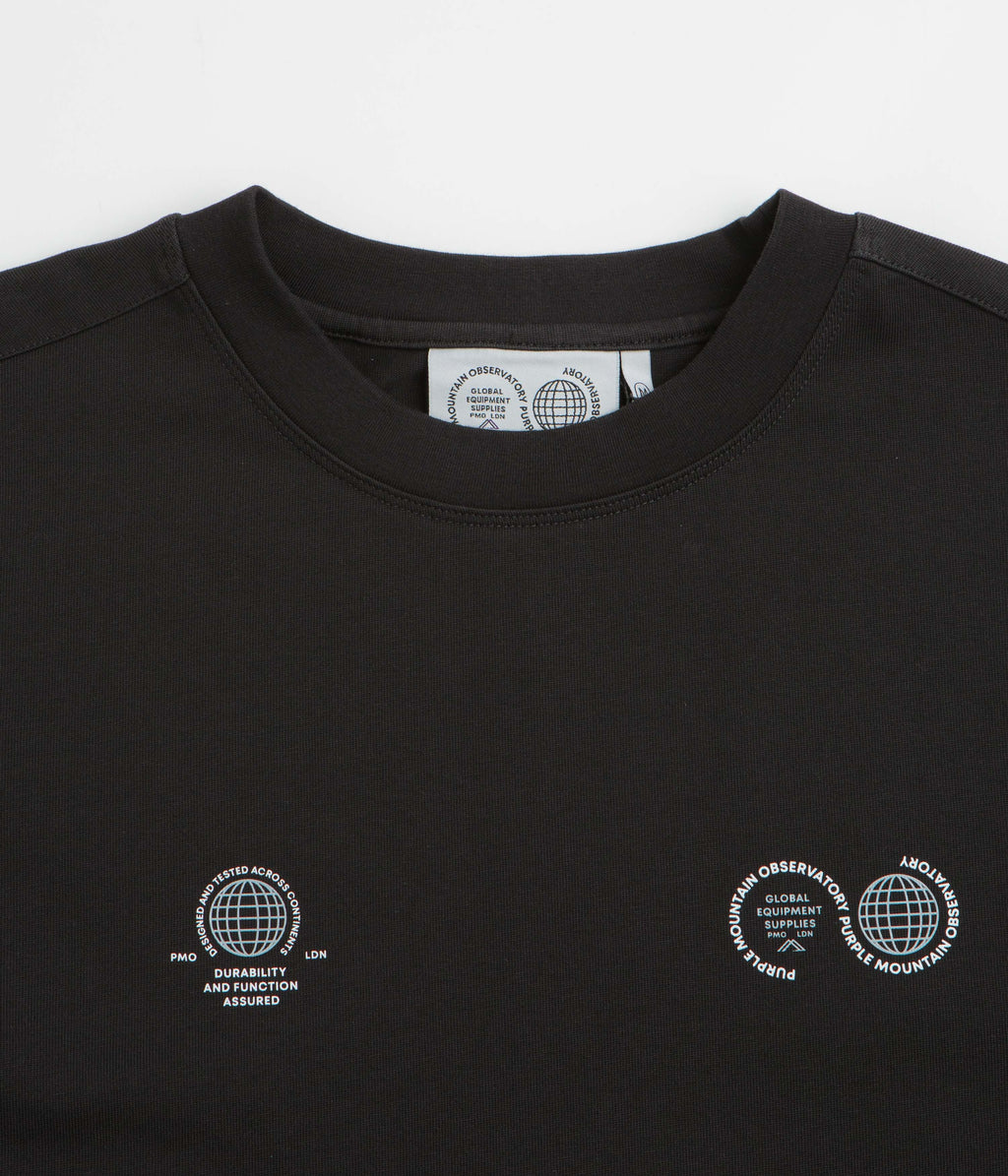 Purple Mountain Observatory Globe T-Shirt - Black / White