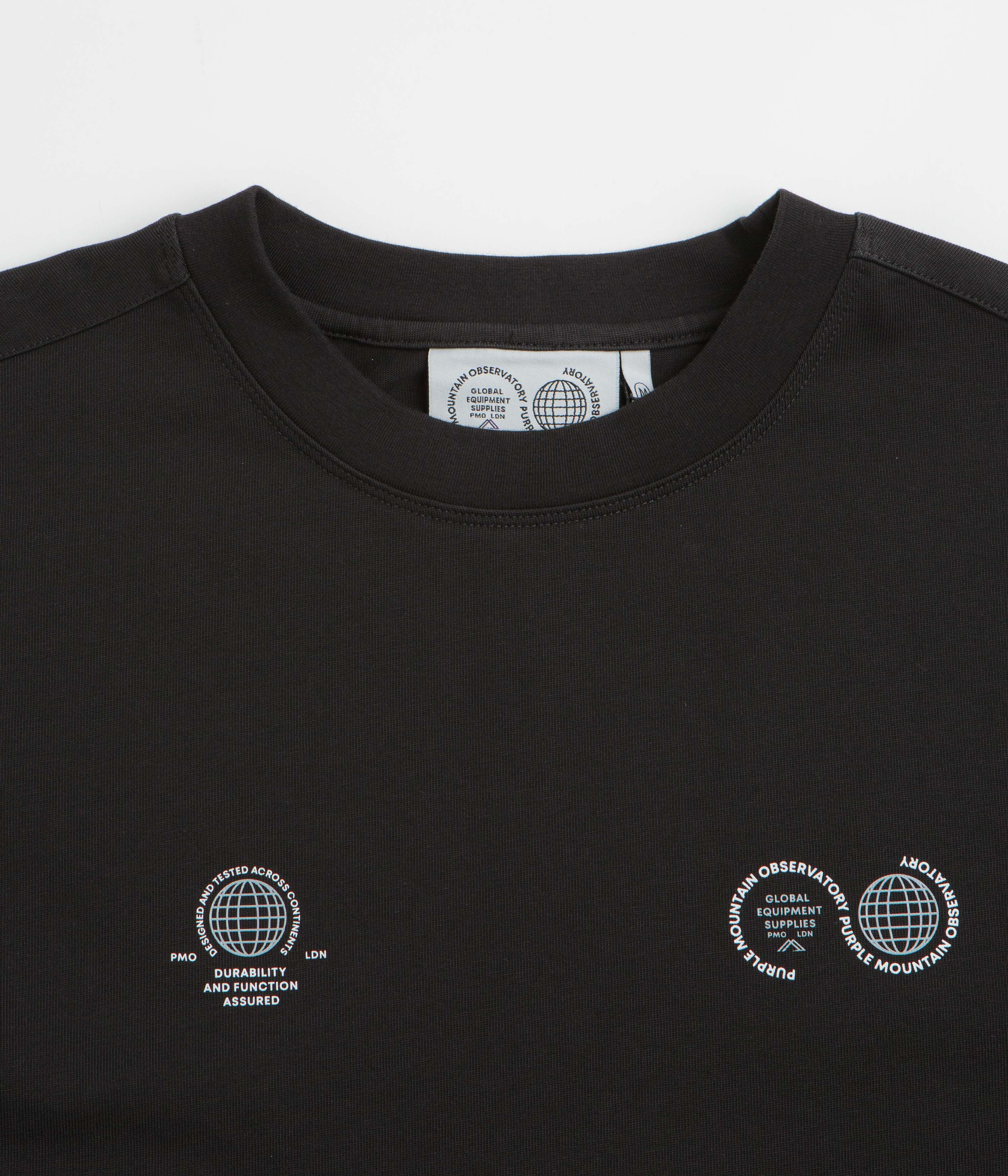 Purple Mountain Observatory Globe T-Shirt - Black / White