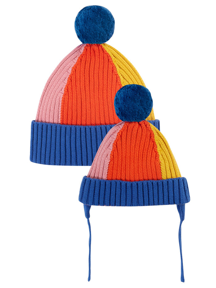 Rainbow Rib Bobble Hat