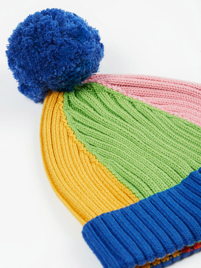 Rainbow Rib Bobble Hat
