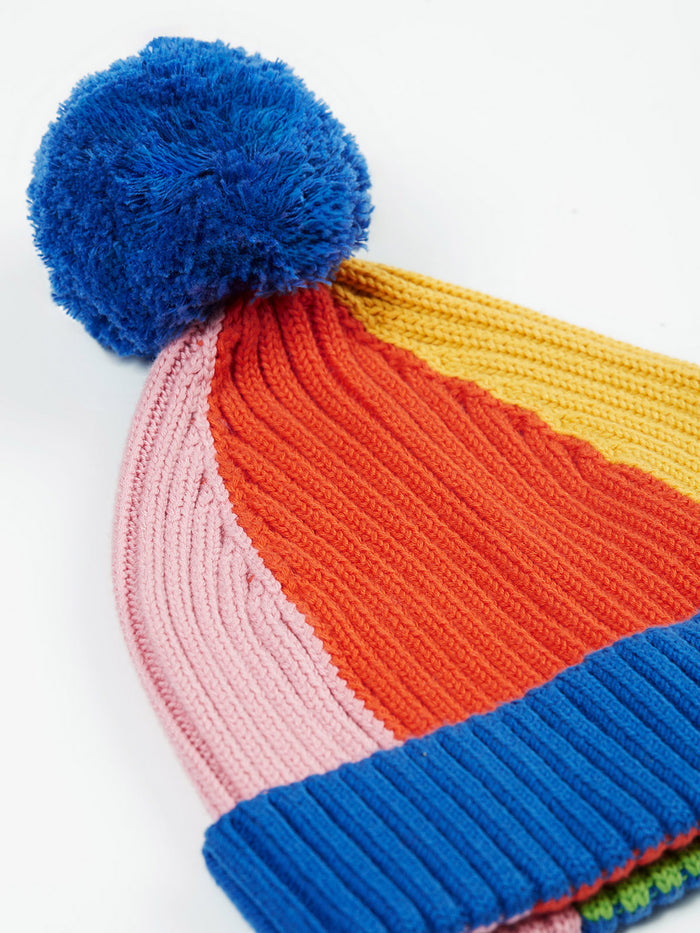 Rainbow Rib Bobble Hat