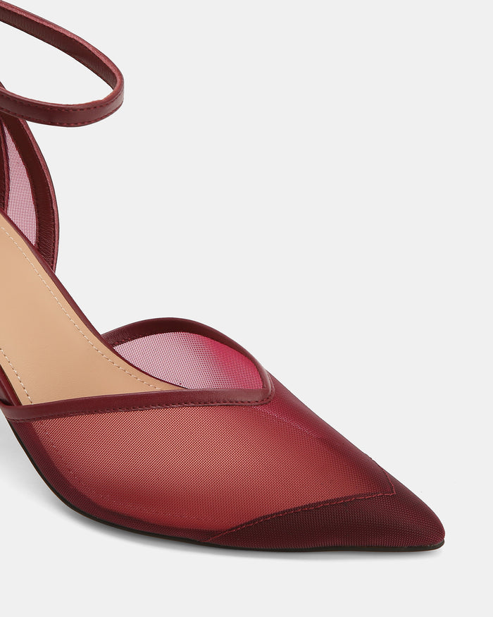 Raylee Raisin Mesh Textile High Heels