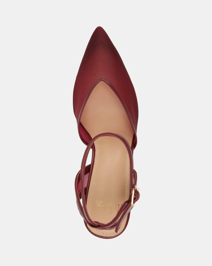 Raylee Raisin Mesh Textile High Heels