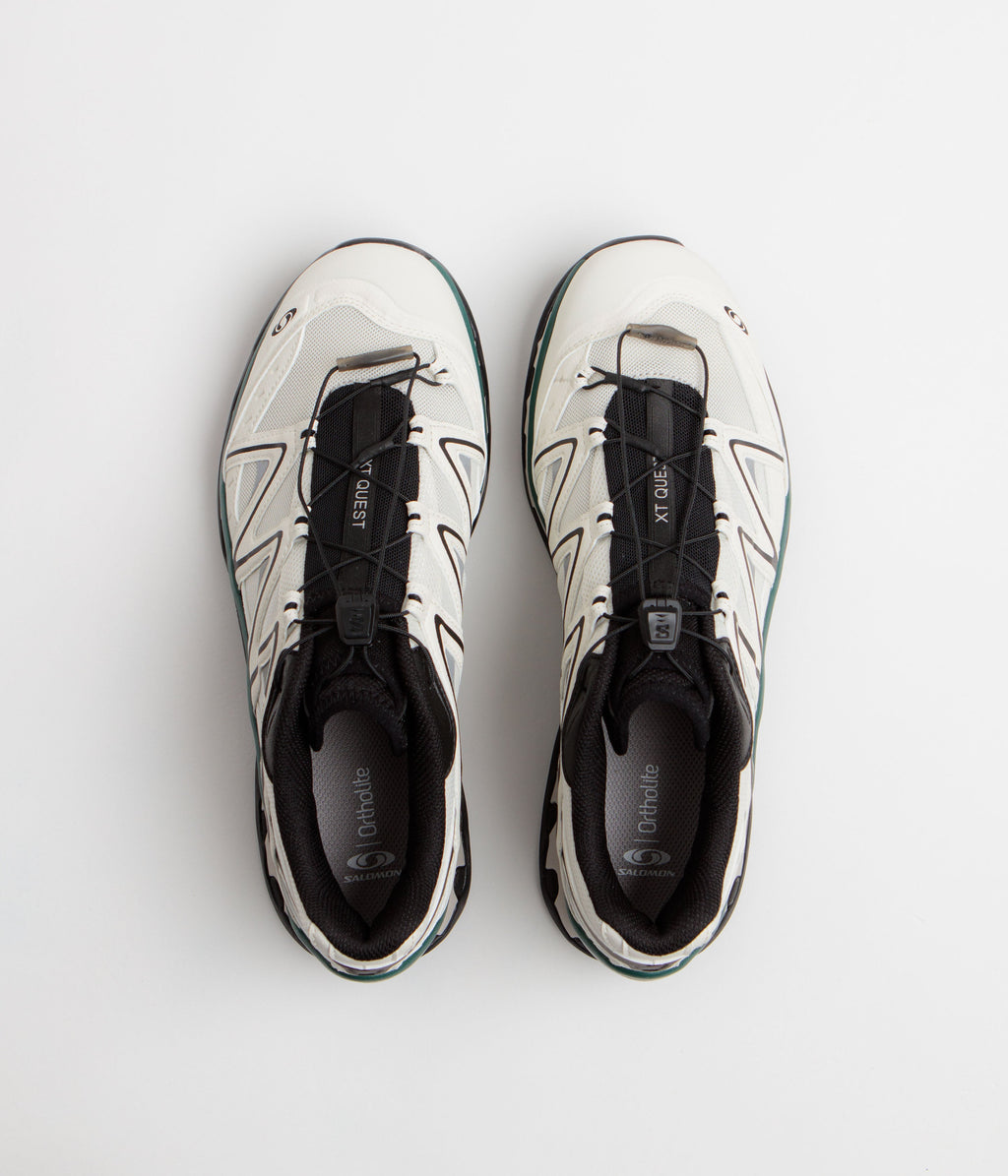 Salomon XT-Quest Shoes - Vanilla Ice / Black / Bistro Green