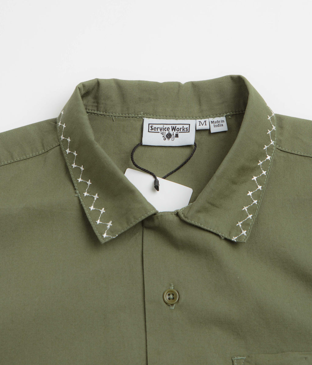 Service Works Border Short Sleeve Shirt - Olive