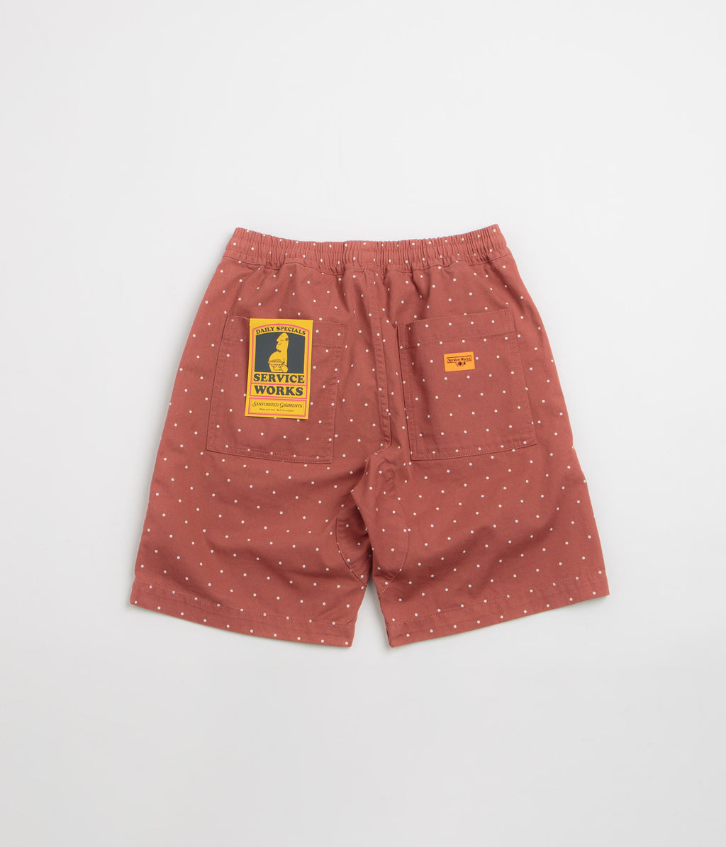 Service Works Polka Dot Chef Shorts - Clay