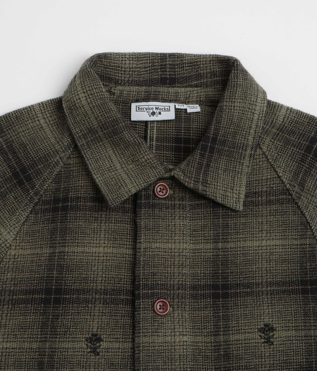 Service Works Thistle Plaid FOH Jacket - Olive