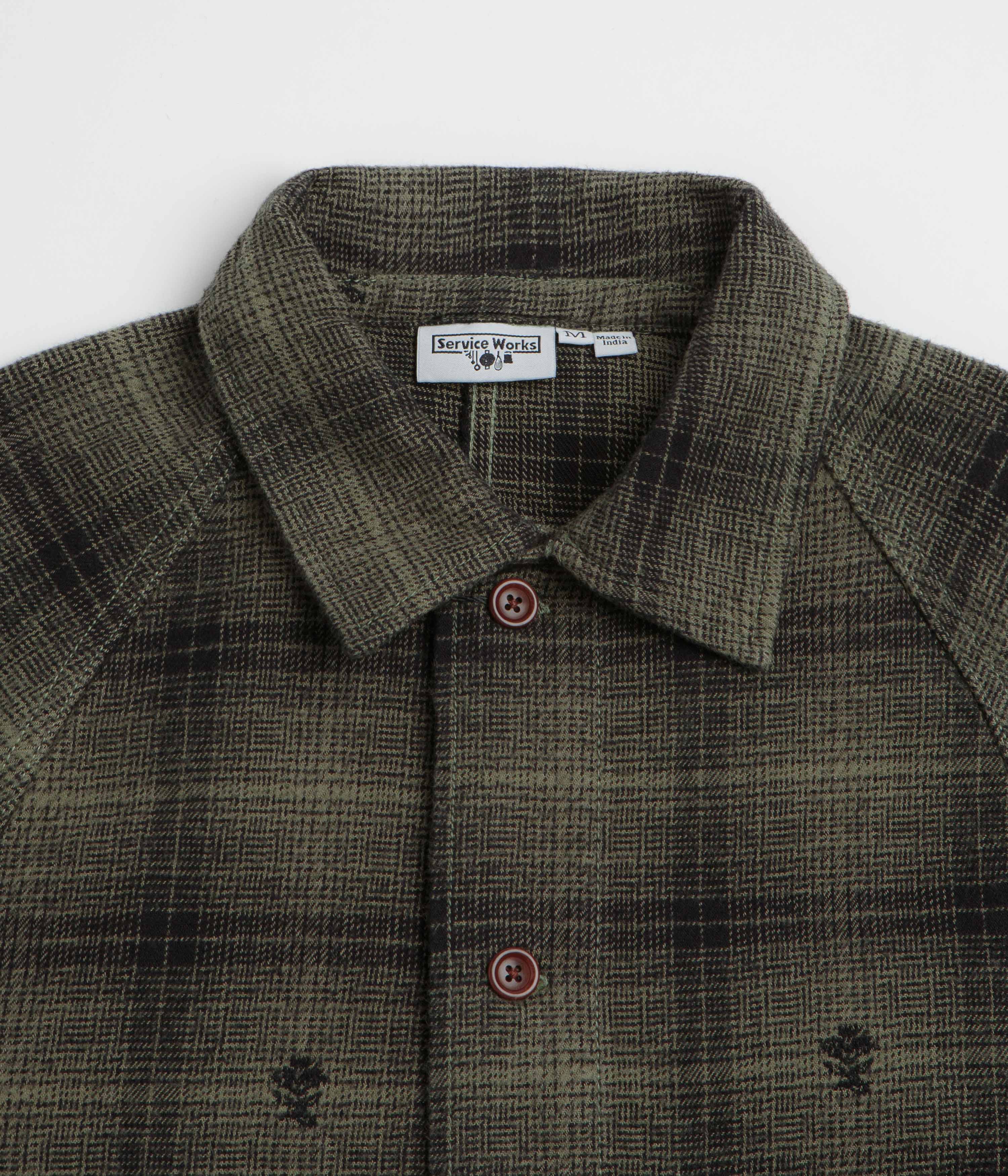 Service Works Thistle Plaid FOH Jacket - Olive