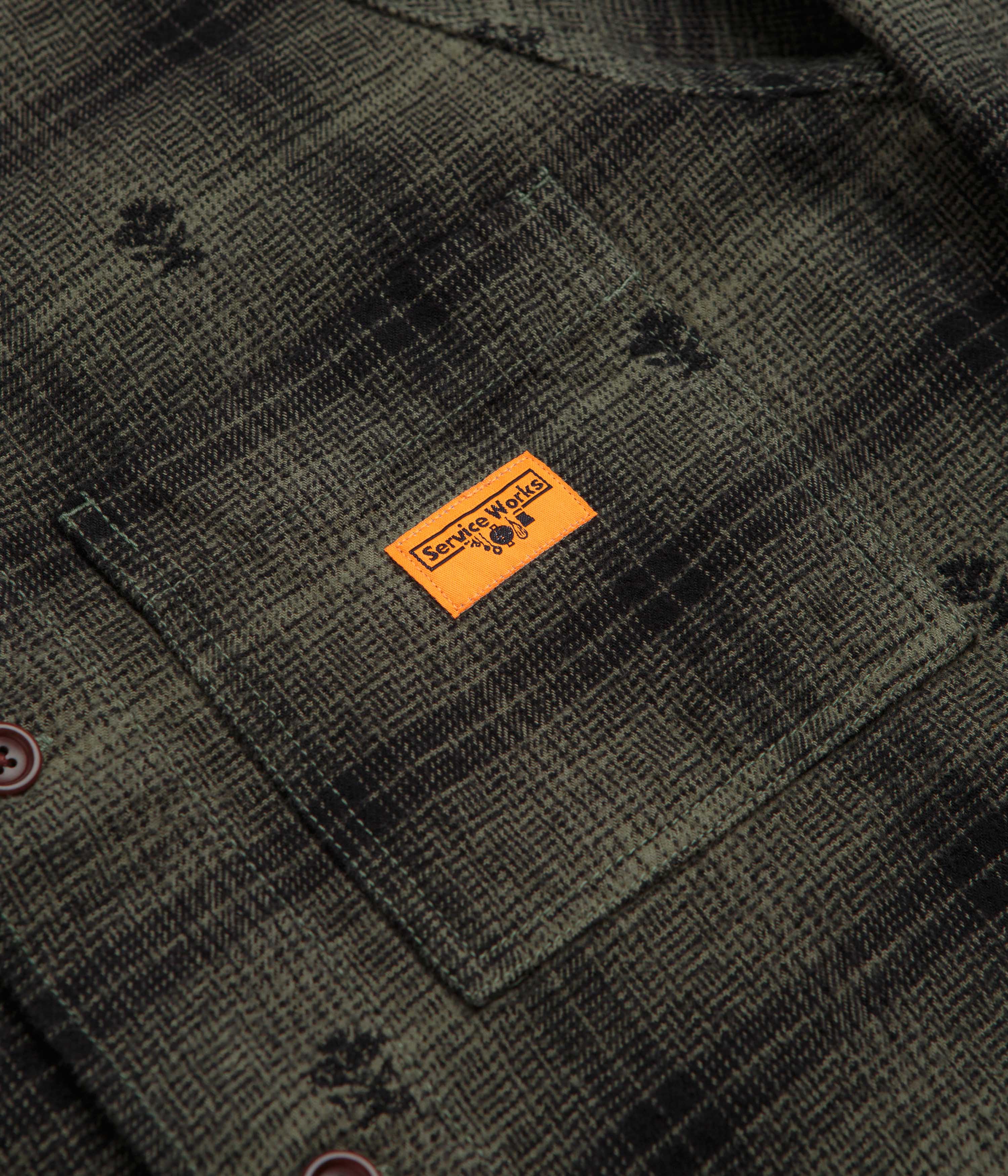 Service Works Thistle Plaid FOH Jacket - Olive