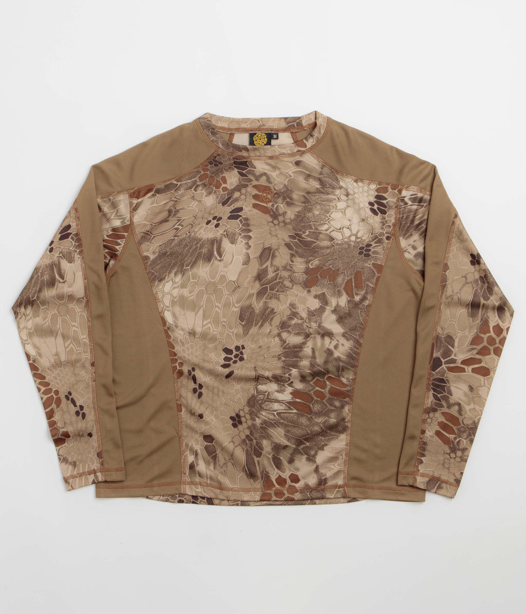 Sexhippies Kryptek Quick Dry Thermal Long Sleeve T-Shirt - Highlander Kryptek / Coyote Brown